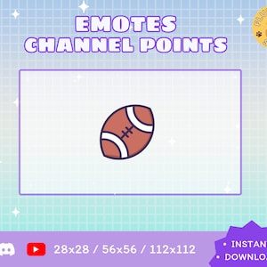 Rugby Ball Twitch Emote / Kawaii / Streamer / Streamer Graphics