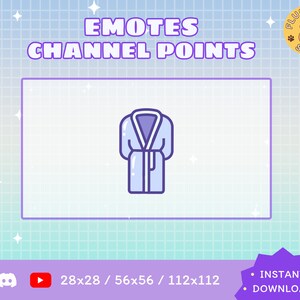 Bathrobe Twitch Emote / Kawaii / Streamer / Streamer Graphics