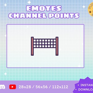 Volleyball Net Twitch Emote / Kawaii / Streamer / Streamer Graphics
