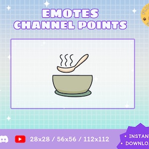 Soup Twitch Emote / Twitch Emote / Kawaii / Streamer / Streamer Graphics