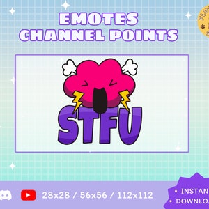 Twitch STFU Emote / STFU / Kawaii / Streamer / Streamer Graphics