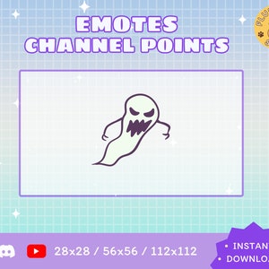 Ghost Twitch Emote / Twitch Emote / Kawaii / Streamer / Streamer Graphics