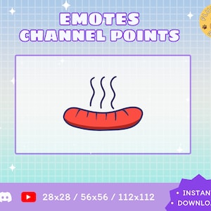 Sausage Twitch Emote / Twitch Emote / Kawaii / Streamer / Streamer Graphics