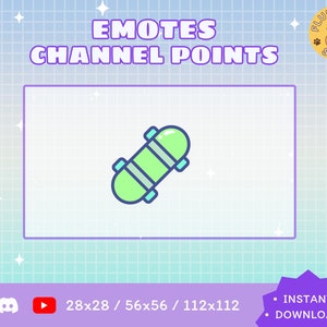 Skateboard Twitch Emote / Kawaii / Streamer / Streamer Graphics