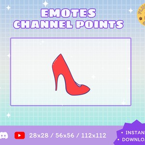 Red Heeled Shoe Twitch Emote / Kawaii / Streamer / Streamer Graphics