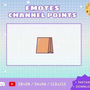 Emotka Twitch Paper Bag / Kawaii / Streamer / Grafika Streamera