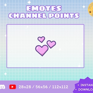 Hearts Twitch Emote / Kawaii / Streamer / Streamer Graphics