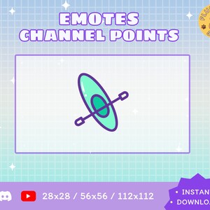 Kayak Twitch Emote / Kawaii / Streamer / Streamer Graphics