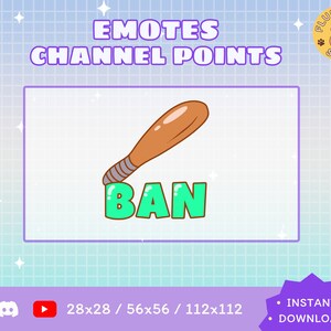 BAN Twitch Emote / Kawaii / Streamer / Streamer Graphics
