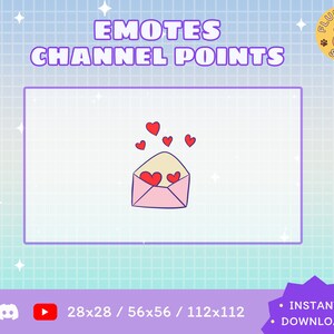 Sobre de cartas Twitch Emote / Twitch Emote / Kawaii / Streamer / Streamer Graphics