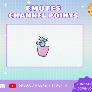 Cactus Twitch Emote / Kawaii / Streamer / Streamer Graphics