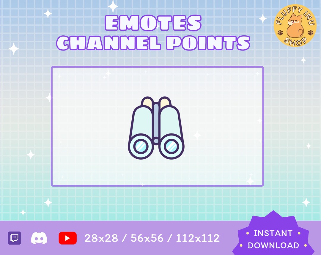 Binoculars Twitch Emote / Kawaii / Streamer / Streamer Graphics Etsy