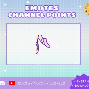 Zapatos de bailarina Twitch Emote / Kawaii / Streamer / Streamer Graphics