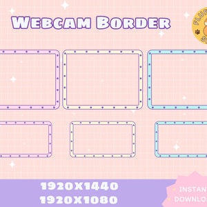 Twitch Webcam Border / Twitch / Streamer / Funny / Pastel / Kawaii