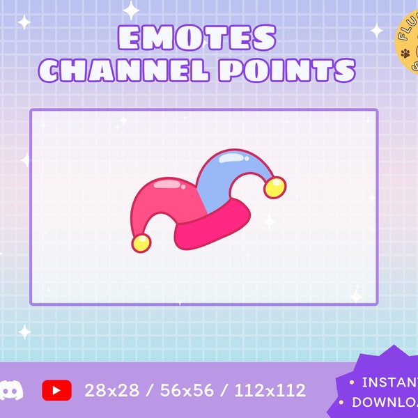 Clown Hat Twitch Emote / Kawaii / Streamer / Streamer Graphics