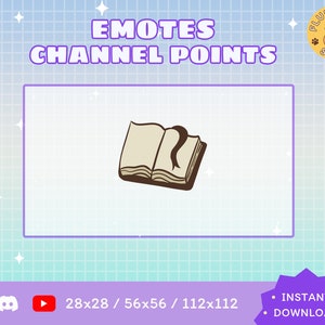 Book Twitch Emote / Twitch Emote / Kawaii / Streamer / Streamer Graphics