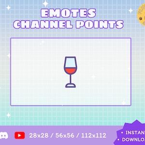 Wine Twitch Emote / Kawaii / Streamer / Streamer Graphics