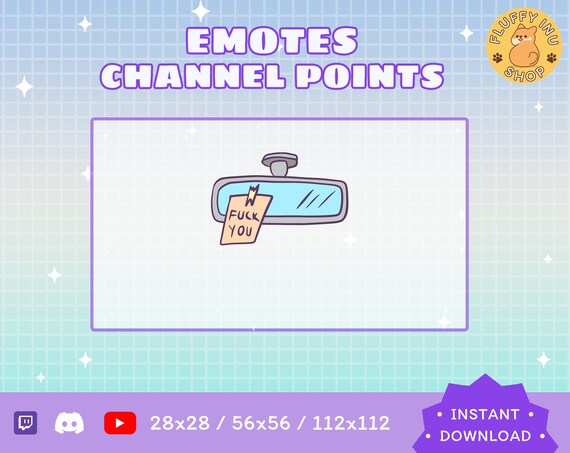 Rearview Mirror Twitch Emote Twitch Emote Kawaii Etsy