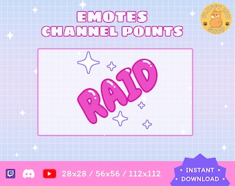 Twitch Raid Emote / Raid / Kawaii / Streamer / Streamer Graphics
