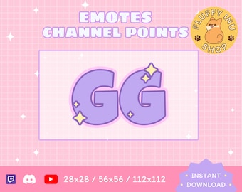 Twitch GG Emote / GG / Pastel / Kawaii / Streamer / Streamer Graphics