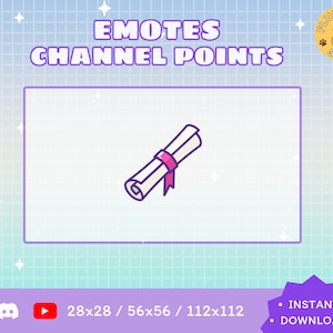 Diploma Roll Twitch Emote / Kawaii / Streamer / Streamer Graphics