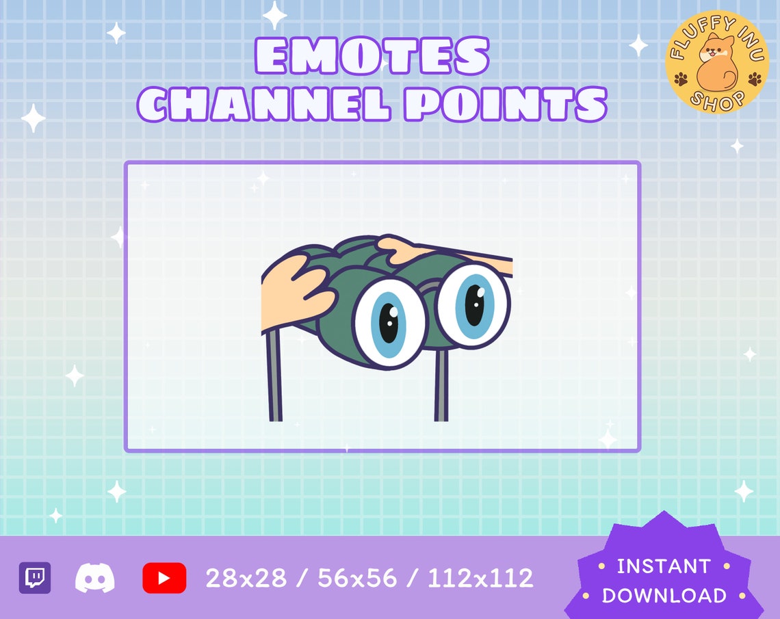 Binoculars Twitch Emote / Twitch Emote / Kawaii / Streamer / Streamer