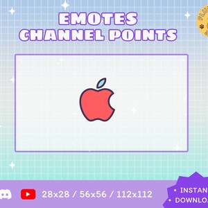 Apple Twitch Emote / Kawaii / Streamer / Streamer Graphics