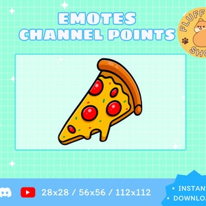 Twitch Pizza Emote / Pizza / Kawaii / Streamer / Streamer Graphics