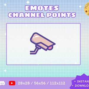 Security Camera Twitch Emote / Kawaii / Streamer / Streamer Graphics