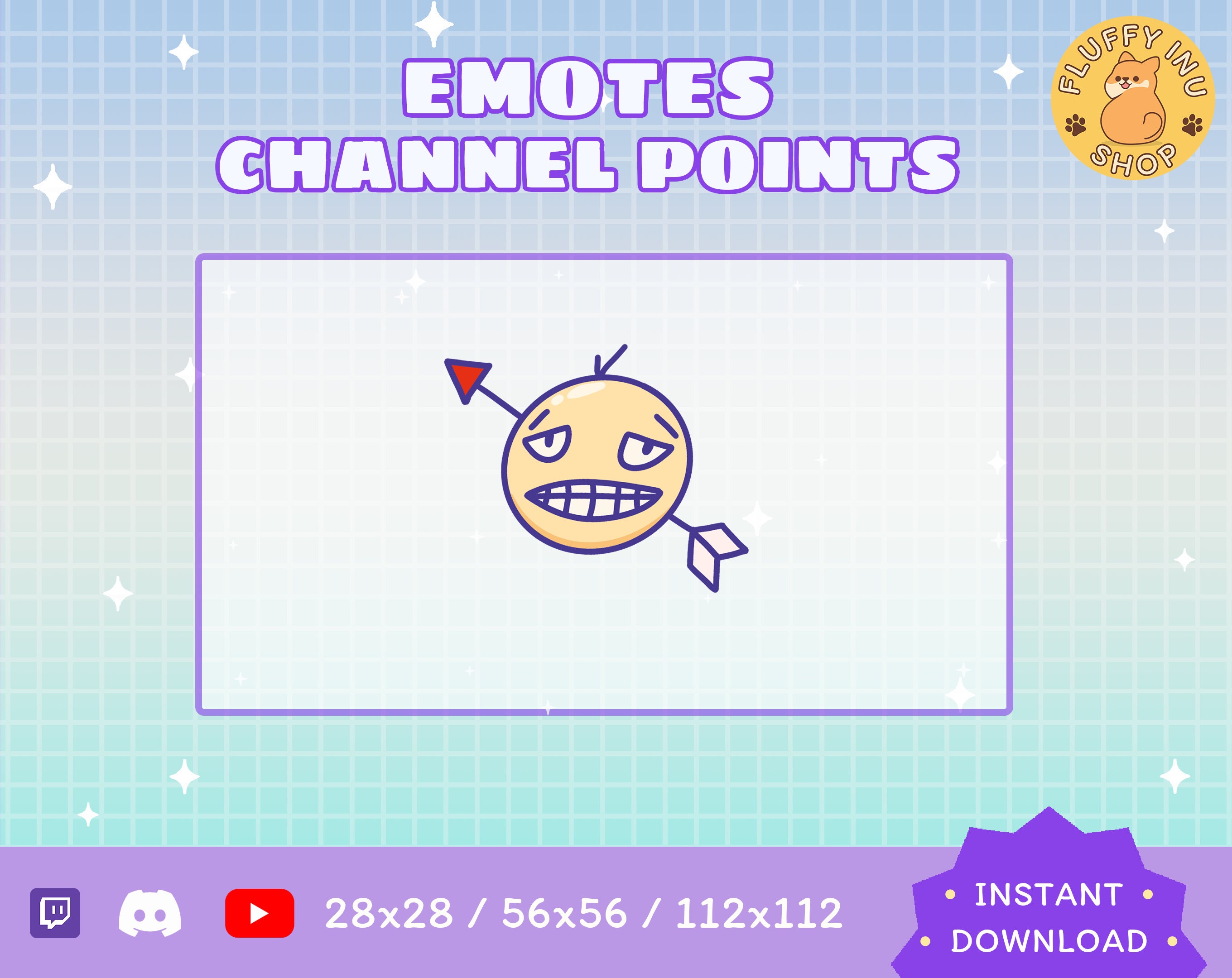 Twitch Headshot Emote / Kawaii / Streamer / Streamer Graphics