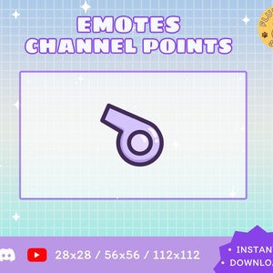 Whistle Twitch Emote / Kawaii / Streamer / Streamer Graphics