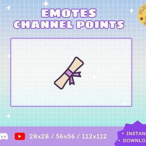 Diploma Roll Twitch Emote / Kawaii / Streamer / Streamer Graphics