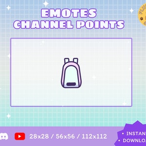 Backpack Twitch Emote / Kawaii / Streamer / Streamer Graphics