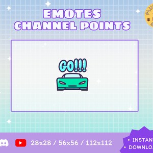 Go Twitch Emote / Car / Kawaii / Streamer / Streamer Graphics