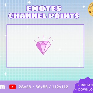 Diamond Twitch Emote / Twitch Emote / Kawaii / Streamer / Streamer Graphics