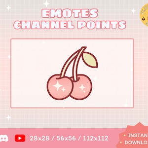 Cherry Twitch Emote / Twitch Emote / Kawaii / Streamer / Streamer Graphics
