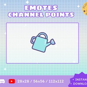 Watering Can Twitch Emote / Kawaii / Streamer / Streamer Graphics
