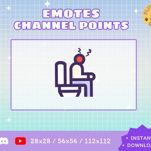 Pooping Twitch Emote / Kawaii / Streamer / Streamer Gráficos