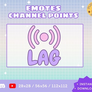 Twitch LAG Emote / LAG / Kawaii / Streamer / Streamer Graphics