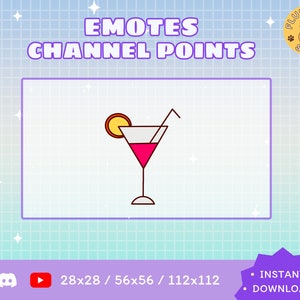 Twitch Cocktail Emote / Kawaii / Streamer / Streamer Graphics