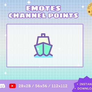 Ship Twitch Emote / Kawaii / Streamer / Streamer Graphics
