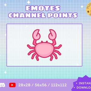 Emotka Twitch Crab / Kawaii / Streamer / Grafika Streamera