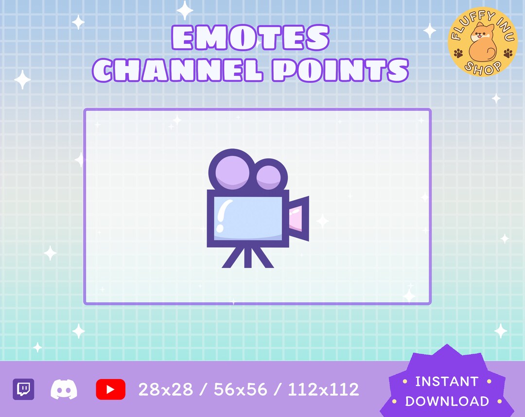 Camera Emote Video Camera Twitch Emote / Kawaii / Streamer / Streamer Graphics - Etsy