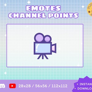 Video Camera Twitch Emote / Kawaii / Streamer / Streamer Graphics
