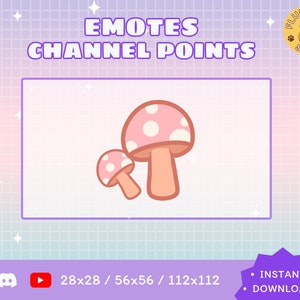 Mushroom Twitch Emote / Kawaii / Streamer / Streamer Graphics