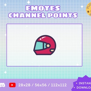 Helmet Twitch Emote / Kawaii / Streamer / Streamer Graphics