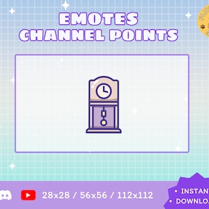 Grandfather Clock Twitch Emote / Kawaii / Streamer / Streamer Graphics