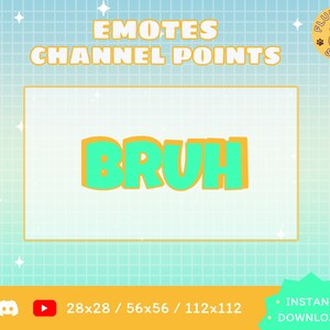 BRUH Twitch Emote / Twitch Emote / Kawaii / Streamer / Streamer Graphics