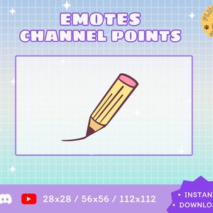 Twitch Pencil Emote / Kawaii / Streamer / Streamer Graphics