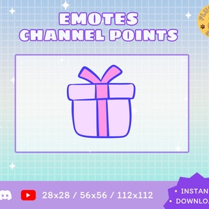 Gift Twitch Emote / Twitch Emote / Kawaii / Streamer / Streamer Graphics